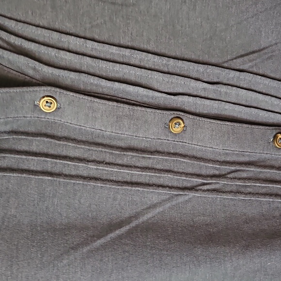 Lands' End 2X Teal Ruffle Button-Up Shirt EUC - Picture 3 of 7